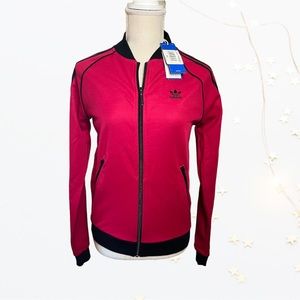 Adidas Track Jacket Pink and Black XS